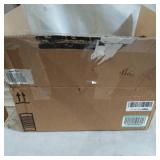 FABRIC STORAGE BASKETS FOR SHELVES 2PACK , LARGE COLLAPSIBLE STORAGE BASKETS FOR ORGANIZING, DECORATIVE BASKETS BIN SETS W/ HANDLES , WHITE & GREY, 15X 11X9.5IN