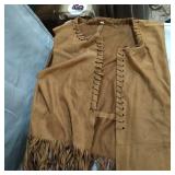 AMAZON XXL HIPPIES VEST T-SHIRT W/ GLASSES / EARRINGS/ HEADBAND,- BROWN