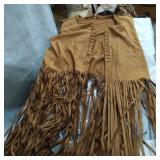 AMAZON XXL HIPPIES VEST T-SHIRT W/ GLASSES / EARRINGS/ HEADBAND,- BROWN