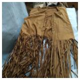 AMAZON XXL HIPPIES VEST T-SHIRT W/ GLASSES / EARRINGS/ HEADBAND,- BROWN