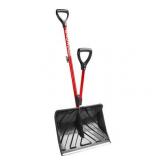 Snow Joe SJ-SHLV01-RED Shovelution Strain-Reducing Snow Shovel, Red, 18-Inch, Spring Assisted Handle (Red)