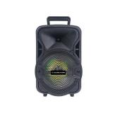 Sound Town 8-inch 2-Way Portable PA Speaker with Built-in Rechargeable Battery, 1 Wired Mic, Bluetooth, USB, SD Card Reader, LED Light (OPIK-8PS)