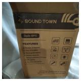 Sound Town 8-inch 2-Way Portable PA Speaker with Built-in Rechargeable Battery, 1 Wired Mic, Bluetooth, USB, SD Card Reader, LED Light (OPIK-8PS)
