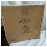 Elf Logic - Outdoor Led 16" Light Balls 3 Pack Hanging Tree Globe Light - Out...