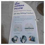 CUSHION LAB EXTRA DENSE LUMBAR PILLOW FOR CAR/ SOFA, - BLACK