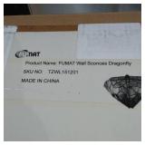FUMAT TIFFANY WALL SCONCES DRAGONFLY LAMP W/ MIRROR FRONT LIGHT, TZWL151201T