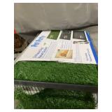 LOOBANI Indoor Outdoor Dog Potty Systems, Reusable and Portable Trainer Tray for Puppy Training, with 2 Packs Replacement Grass Mat.