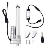 12V 8 Inch Stroke Linear Actuator, 3000N / 660lbs Maximum Lift with Mounting Brackets and Remote Controller Kit for Recliner TV Table Lift Massage Bed Electric Sofa.