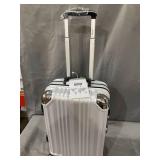 Coolife Luggage Aluminium Frame Suitcase TSA Lock 100% PC 20in 24in 28in (Black new, S(20in))