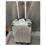 Coolife Luggage Aluminium Frame Suitcase TSA Lock 100% PC 20in 24in 28in (Black new, S(20in))