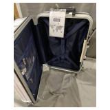 Coolife Luggage Aluminium Frame Suitcase TSA Lock 100% PC 20in 24in 28in (Black new, S(20in))