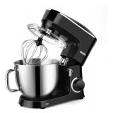 Likein Stand Mixer, 7.4-QT 660W 6-Speed Tilt Head Kitchen Electric Food Mixer, with Dough Hook, Mixer Beater, Wire Whisk, Splash Guard (7.4QT, Black)