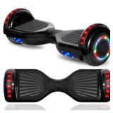 cho New Hoverboard Electric Smart Self Balancing Scooter with Built-in Wireless Speaker 6.5 LED Wheels and Side Lights for Kids Adults Safety Certified