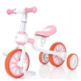 XJD 3 in 1 Baby Balance Bike for 18 Months to 4 Years Old Boy Girl Tricycle for Kids Toddler First Beginner Bike Child Trike Infant 4 Wheel Balance Bicycle with Adjustable Seat Detachable Pedal, Pink