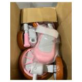 XJD 3 in 1 Baby Balance Bike for 18 Months to 4 Years Old Boy Girl Tricycle for Kids Toddler First Beginner Bike Child Trike Infant 4 Wheel Balance Bicycle with Adjustable Seat Detachable Pedal, Pink