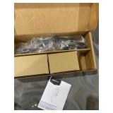 Amazon Basics Lock And Deadbolt, Classic Door Knob, Matte Black With Keys