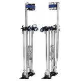 Olenyer 24 to 40 Inches Drywall Stilts Height Adjustable Lifts Aluminum Tool for Painting Finishing Pruning Branches or Cleaning