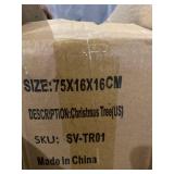 658 Tips Artificial Pencil Christmas Tree, 6ft Pure Xmas Pine Trees with Metal Stand Perf...