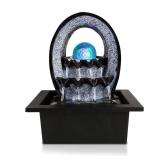 SereneLife SLTWF74LED.5 - Water Fountain - Relaxing op Water Feature Decoration