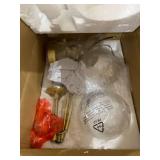 XiNBEi Lighting Semi Flush Mount Ceiling Light, 2 Light Globe Semi Flush Light, Close to Ceiling Light Satin Brass for Bedroom & Living Room XB-SF1211-2-SB-1