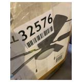 portage bay 50251 hugger 52" matte black west hill ceiling fan with bowl light kit