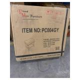 Roundhill CoCo Upholstered Backless Saddle Seat Counter Stools 24" height Set of 2, Gray