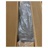 Roundhill CoCo Upholstered Backless Saddle Seat Counter Stools 24" height Set of 2, Gray