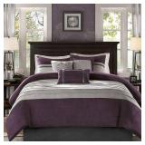 Madison Park Palmer Microsuede 7-Pc. Queen Comforter Set Bedding