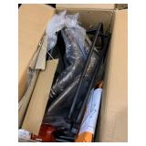 Roundhill Furniture Lotusville Vintage PU Leather Counter Height Stools, Antique Brown, Set of 2