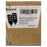 Beionxii Solar Street Light Black Set Of 2