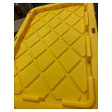 Homz Durabilt 27 Gallon Tough Container, Black and Yellow, Set of 2