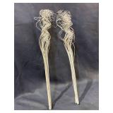 WHITE SPARKLY DECORATIONS