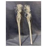 WHITE SPARKLY DECORATIONS