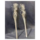 WHITE SPARKLY DECORATIONS