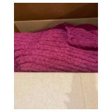 SMALL MAROON THROW BLANKET