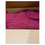 SMALL MAROON THROW BLANKET