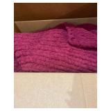 SMALL MAROON THROW BLANKET