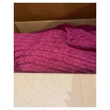 SMALL MAROON THROW BLANKET