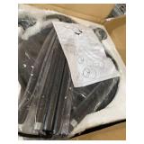 Floor Lamp for Bedroom, Standing Lamp with 1 White Lamp Shades for Living Room, Black