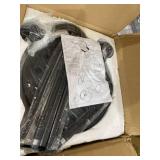 Floor Lamp for Bedroom, Standing Lamp with 1 White Lamp Shades for Living Room, Black