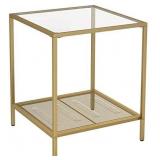 VASAGLE Golden End Table ULGT030W01