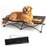 YEP HHO Large Elevated Folding Pet Bed Cot Travel Portable Breathable Cooling Textilene Mesh Sleeping Dog Bed 42/54 Inches Long