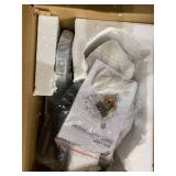 SEOL-Light Vintage Large Crystal Branches Chandeliers Black Close to Ceiling Light Flush Mount Fixture with 5 Light 200W 31.5"Dia