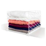 TitanSecure Wire Dividers for Wooden Shelves Extra Long New Modern Design 4 Pack White Wooden Wire Shelf Dividers 16 Inch Extended Length - Best Closet Organizer Takes Seconds to Install