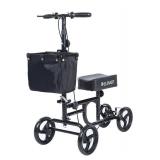 ELENKER Steerable Knee Walker Deluxe Medical Scooter for Foot Injuries Compact Crutches Alternative Black