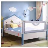 RDHOME 78.7" Bed Rails for Toddlers Vertical Lifting Bed Guardrail for Kids, Extra Tall Collapsible Baby Bed Rail Guards Fit X-Twin Queen King Size Bed (1 Side)