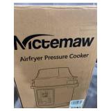 Nictemaw17-in-1 Instapot Electric Pressure Cooker, 1500W 6QT Air Fryer Electric Pressure Cooker Combo with Dual Control Panel, Slow Cooker/Two Detachable Lids, Multi-Cooker, and More, Included Basket 