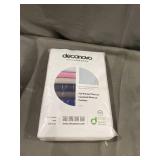 Deconovo White Blackout Curtain Panels for Bedroom and Living Room, 84 Inch Long Drapes - Thermal Insulated Window Curtains with Floral Pattern (52 x 84 Inch, Greyish White, 2 Panels)