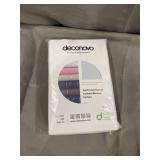 Deconovo White Blackout Curtain Panels for Bedroom and Living Room, 84 Inch Long Drapes - Thermal Insulated Window Curtains with Floral Pattern (52 x 84 Inch, Greyish White, 2 Panels)