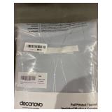 Deconovo White Blackout Curtain Panels for Bedroom and Living Room, 84 Inch Long Drapes - Thermal Insulated Window Curtains with Floral Pattern (52 x 84 Inch, Greyish White, 2 Panels)